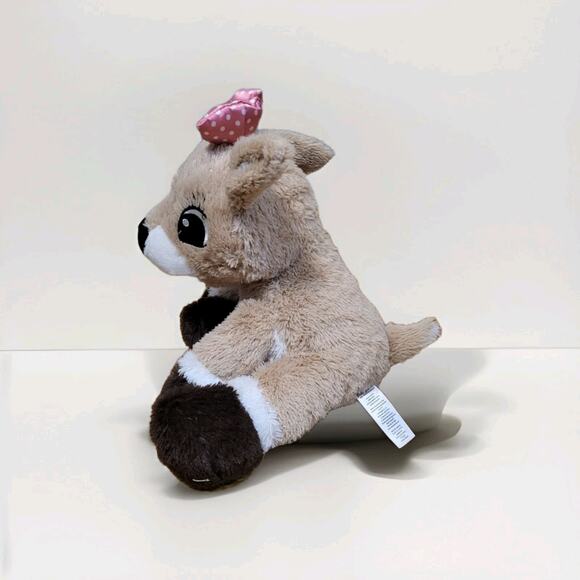 Rudolph the Red-Nosed Reindeer Clarice Plush Brown Sparkle Deer w/ Pink Dot Bow - Picture 2 of 9